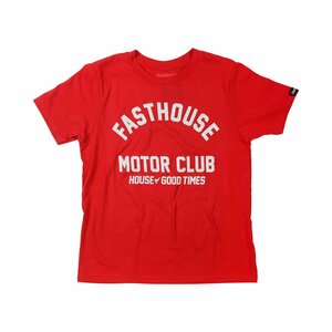 子供用 FASTHOUSE Tシャツ ユース ブリゲート レッド YSサイズ 1470-4021[D2128]