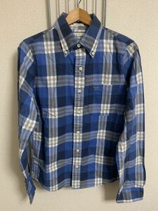 ［Abercrombie&Fitch］アバクロンビー&フィッチ　長袖シャツ チェック　ブルー系　S Y1561