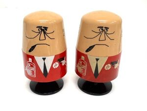 当時物 SUNTORY サントリー アンクルトリス 爪楊枝入 2点まとめてセット ギャング 柳原良平 昭和レトロ ノベルティ