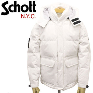 Schott (ショット) 3192038 RETRO SHELL DOWN PARKA レトロシール ダウンパーカ 01WHITE M