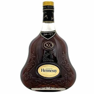 ヘネシー XO Hennessy 金キャップ クリアボトル 旧ラベル ヴィンテージ 酒 洋酒 レア コニャック 未開封