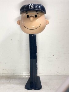 チャーリーブラウン ジャンボペッツ ニューヨーク・ヤンキース《未チェック》CHARLIE BROWN PEANUTS GIANT PEZ NY MLB ▲