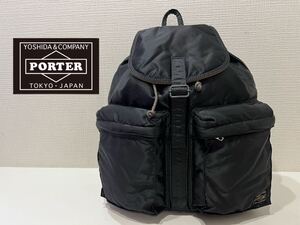 ★美品★日本製★PORTER★ポーター★TANKER★RUCKSACK★タンカー★リュックサック★バックパック★デイパック★ナイロン★ブラック★黒★