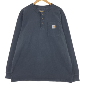 古着 カーハート Carhartt ORIGINAL FIT ヘンリーネック ロングTシャツ ロンT メンズL相当 /eaa430876