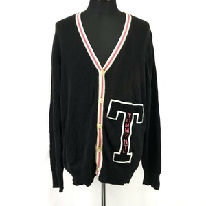 TOMMY/トミー★コットン/カーディガン【メンズL/black/黒】Coat/Jacket/Jumper◆BH793