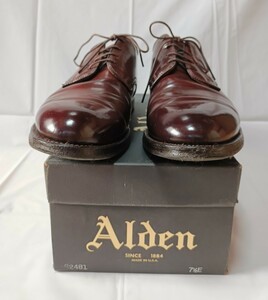 激レア・稀少★ALDEN オールデン★コードバン プレーントゥ★82481★７1/2 e (8d相当) アバディーンラスト 990似