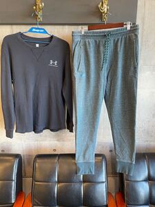 アンダーアーマー UNDER ARMOUR 上下セット ロンT スエットパンツ カテゴリーが良くわからないので画像で判断して下さい！