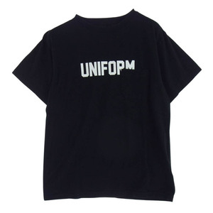 uniform experiment ユニフォームエクスペリメント UE-167083 フロントロゴ プリント ポケット 半袖 Tシャツ ブラック系 1【中古】