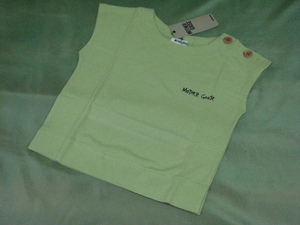 ★新品タグ付（キムラタン）マザーグースのフレンチTシャツ（120）黄緑