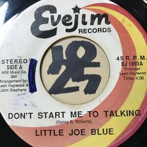 試聴 LITTLE JOE BLUE DON’T START ME TO TALKING 両面VG++ 