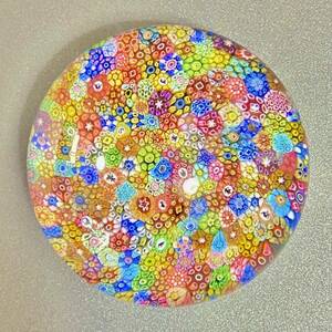 【超希少・名作】BACCARAT　バカラ　1969年　「Millefiori」ミルフィオリ　千の花　１２星座と花の絨毯　クリスタル　ペーパーウェイト