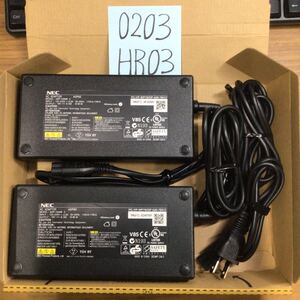 （0203HR03）送料無料/中古/NEC/ADP82(PC-VP-WP79/ADP-150NB C/OP-520-76417)/19V/8.16A/純正 ACアダプタ 2個セット