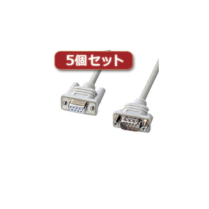 まとめ得 【5本セット】 サンワサプライ エコRS-232Cケーブル 3m KR-EC9EN3X5 x [2個] /l