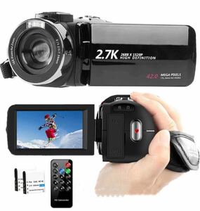 新品未使用 ビデオカメラ YouTubeカメラ vlogカメラ HD27K 1080P 60FPS 42MP 18デジタルズーム 3インチ