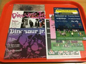 ダイナソーJr.チラシ6種☆来日公演 Dinosaur jr. ホステス セバドー☆即決 実演! バグ Jマスキス JマスシスJAPAN TOUR