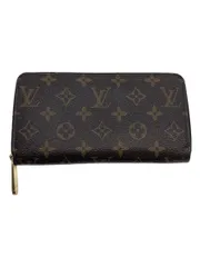 LOUIS VUITTON 2)ジッピー・ウォレット_モノグラム・キャンバス_BRW_ローズバレリーヌ PVC ブラウン レディース