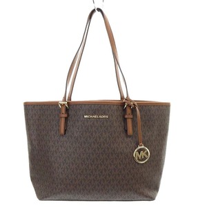 マイケルコース MICHAEL KORS トートバッグ ショルダーバッグ MKシグネチャー PVC レザー ダークブラウン 35HBGTVT2B /YO10 レディース