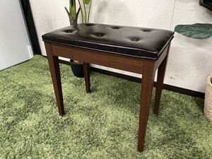 §綺麗【KAWAI/カワイ エレクトーン/ピアノイス ベンチ 楽譜収納付き 鍵盤楽器 キーボード オルガン 椅子 デジタルピアノ】P10226