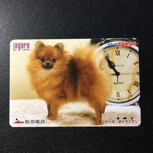 2004年10月25日発売柄ー犬シリーズ「ポメラニアン」ー阪急ラガールカード(使用済スルッとKANSAI)