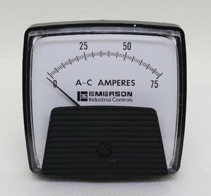 ヤフオク 1個 US測定器用 70角 EMERSON 100uA パネルメーター ビンテージ未使用品 擦り傷有り me