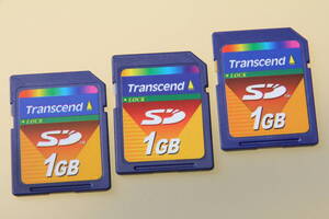 1GB SDカード　トランセンド　Transcend　●3枚セット●