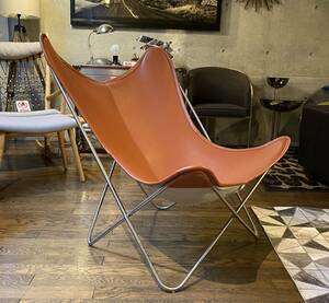 Butterfly Chair/バタフライチェア(検 ミッドセンチュリー,ビンテージ,本革,ハンモック,knoll,ノール,アーリーアメリカン,北欧,50