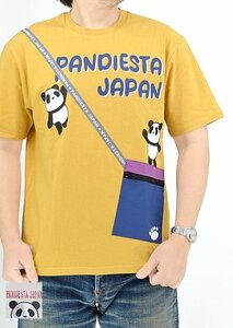 サコッシュ付き半袖Tシャツ◆PANDIESTA JAPAN マスタードMサイズ 554355 パンディエスタジャパン パンダ ユニセックス