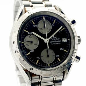 稼働品 OMEGA SPEEDMASTER cal.1155 オメガ スピードマスター クロノグラフ デイト 自動巻 純正ベルト メンズ 腕時計 alp色