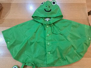 レインポンチョ 子供 雨具 キッズ【参考身長80～95センチ】カエル