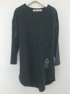 ◇ KAKELA & TRANQUIL チュニック 長袖 Tシャツ カットソー サイズF ブラック レディース P