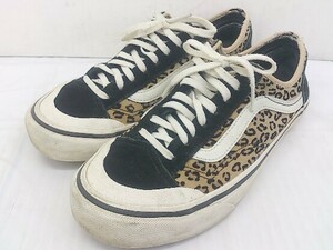 ◇ VANS 豹柄 レオパード オールドスクール スニーカー シューズ サイズ25.0cm ベージュ ブラック レディース メンズ