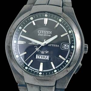 24J085　シチズン　CITIZEN　H106-T010792　アテッサ　ATTESA　メンズ腕時計　動作品　ソーラー　デイデイト　エコドライブ　１円～