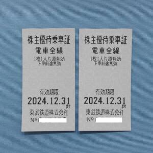 ◇東武鉄道　株主優待乗車証　２枚◇