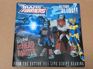 TRANSFORMERS Animated Return Of Blurr Botcon Exclusive Script Book トランスフォーマーアニメイテッド　絵本