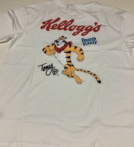 ケロッグ kelloggs◆トニータイガーTシャツ ◆TONY　THE　TIGER◆LLサイズ◆綿１００％◆ホワイト◇長期保管・未着用◇タグ付き