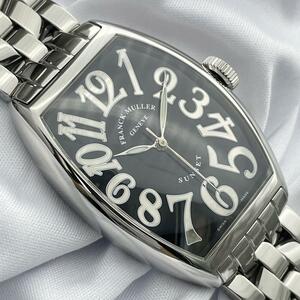 T722 分解整備・磨き済 FRANCK MULLER フランクミュラー トノーカーベックス サンセット 5850SC 自動巻 機械式 腕時計 箱ギャラ付 メンズ