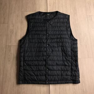 100円スタート☆ UNIQLO ユニクロ　メンズサイズ　ultra light down ウルトラライトダウン　軽量　ダウンジャケット ノーカラー