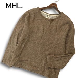 MHL. マーガレットハウエル 秋冬 裏毛 ウール スウェット ニット トレーナー セーター Sz.M　メンズ 日本製　A4T11836_B#K