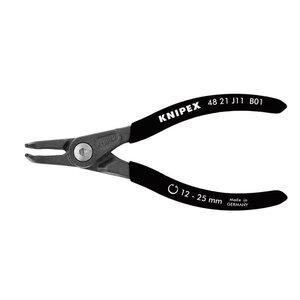 ★新品★KNIPEX クニペックス 穴用精密スナップリングプライヤー曲(BK) 4821-J11B01 12-25mm ハンドツール ニッパー)岡b