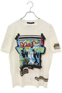 ルイヴィトン Tシャツ 23SS RM231M NPG HOY30W サイズ:S LVジャズフライヤープリントTシャツ 中古 BS99