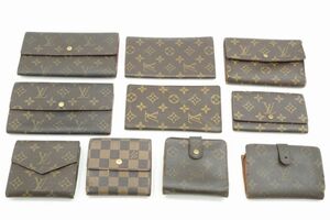 1円〜 ルイ ヴィトン 財布 10点セット まとめ売り モノグラム ダミエ LV 二つ折り 長サイフ Unisex Louis Vuitton 9454k