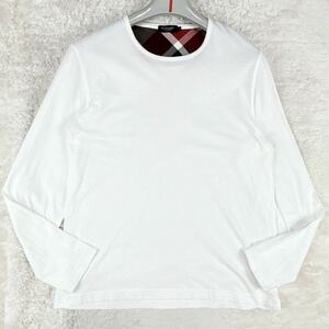 1円美品XL.LL~Lブラックレーベルクレストブリッジ BLACKLABELCRESTBRIDGE Tシャツ長袖クルーネック カットソー チェック柄 刺繍ロゴ メンズ