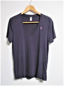 ☆G-STAR RAW ジースター・ロゥ 深Vネック Tシャツ 半袖/メンズ/S☆美品