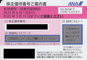 2025.5.31迄 ANA☆全日空　株主優待 運賃割引券 1枚