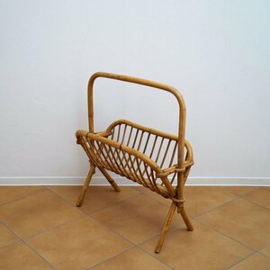 Rattan Magazine Rack / 1960s / FRANCE 家具 インテリア ヴィンテージ フランス