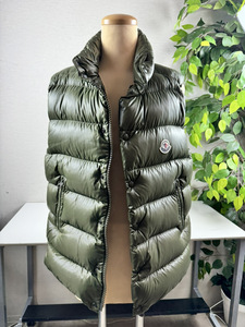 4981-05★美品♪moncler/モンクレール メンズダウンベスト／TIBB GILET Taglia/H20911A00096/ Size: 1／カラー833カーキ ★