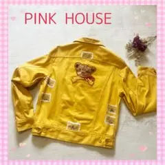 美色希少⭐︎PINK HOUSE ピンクハウス ベア Gジャン ブルゾン ワッペン