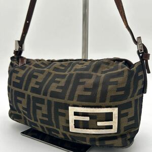 1円〜【良品】フェンディ FENDI ショルダーバッグ アクセサリーポーチ ハンドバッグ マンマバケット ズッカ レザー キャンバス FF 肩掛け