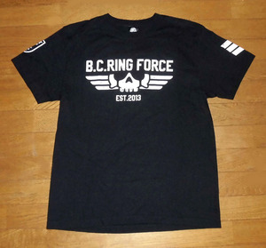 NJPW 新日本プロレス BULLET CLUB バレット・クラブ B.C.RING FORCE Tシャツ 厚手 コットン BLK L 使用少 美品/高橋裕二郎KENTA外道