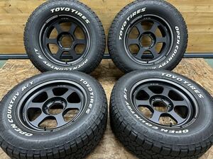 極上品★トヨタ ランクル 300系 250系 RAYS TE37XT 18インチ 8J +20 PCD139.7 6穴 M14 ブラストブラック TOYO 285/60R18 2023年 4本セット